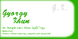 gyorgy khun business card